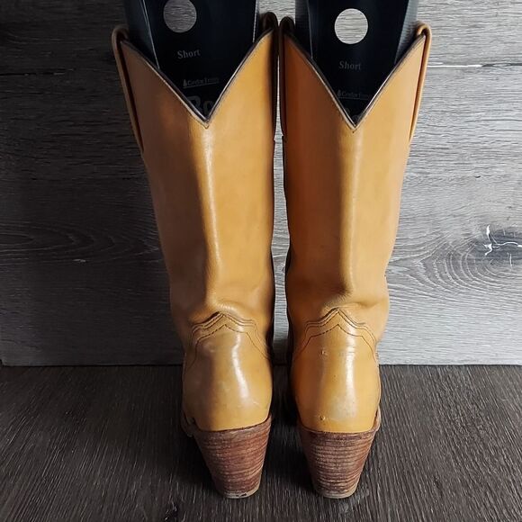 Vintage Frye Heeled Pull On Western Cowboy Boots Size 5.5B - Picture 11 of 14